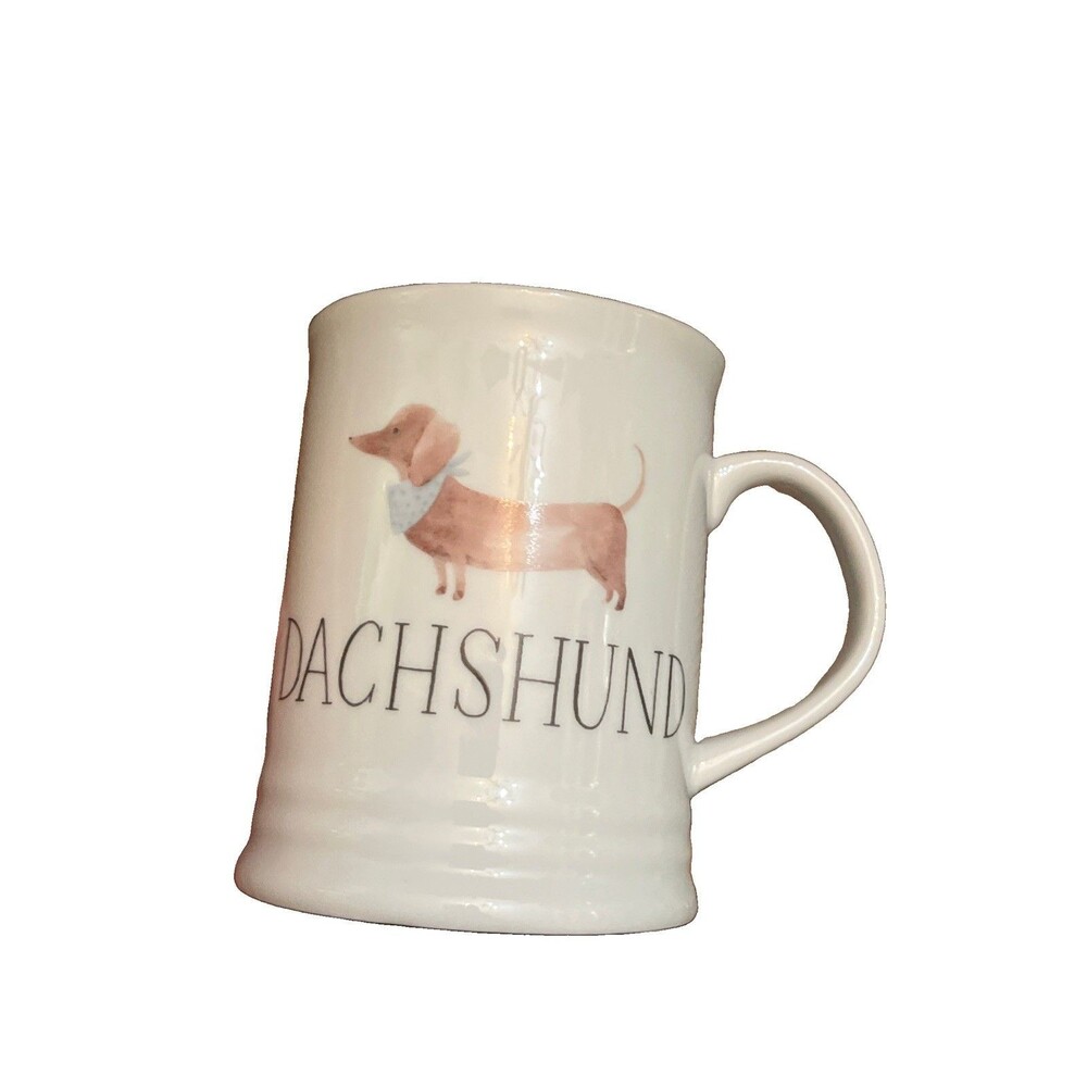 Fringe Julianna Swaney Dog Dachshund White Coffee Tea Mug